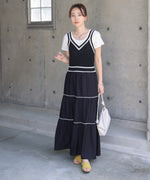 ニットドッキングティアードワンピース