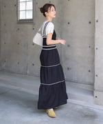 ニットドッキングティアードワンピース