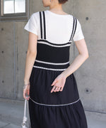 ニットドッキングティアードワンピース