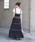 ニットドッキングティアードワンピース