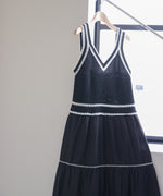 ニットドッキングティアードワンピース