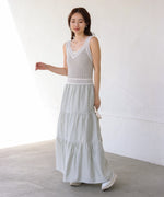 ニットドッキングティアードワンピース