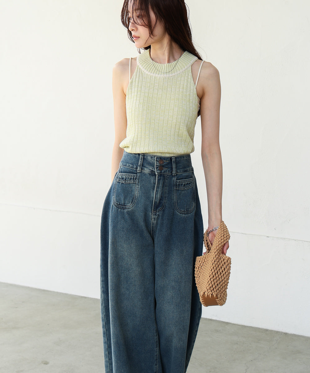 アメスリニットトップス