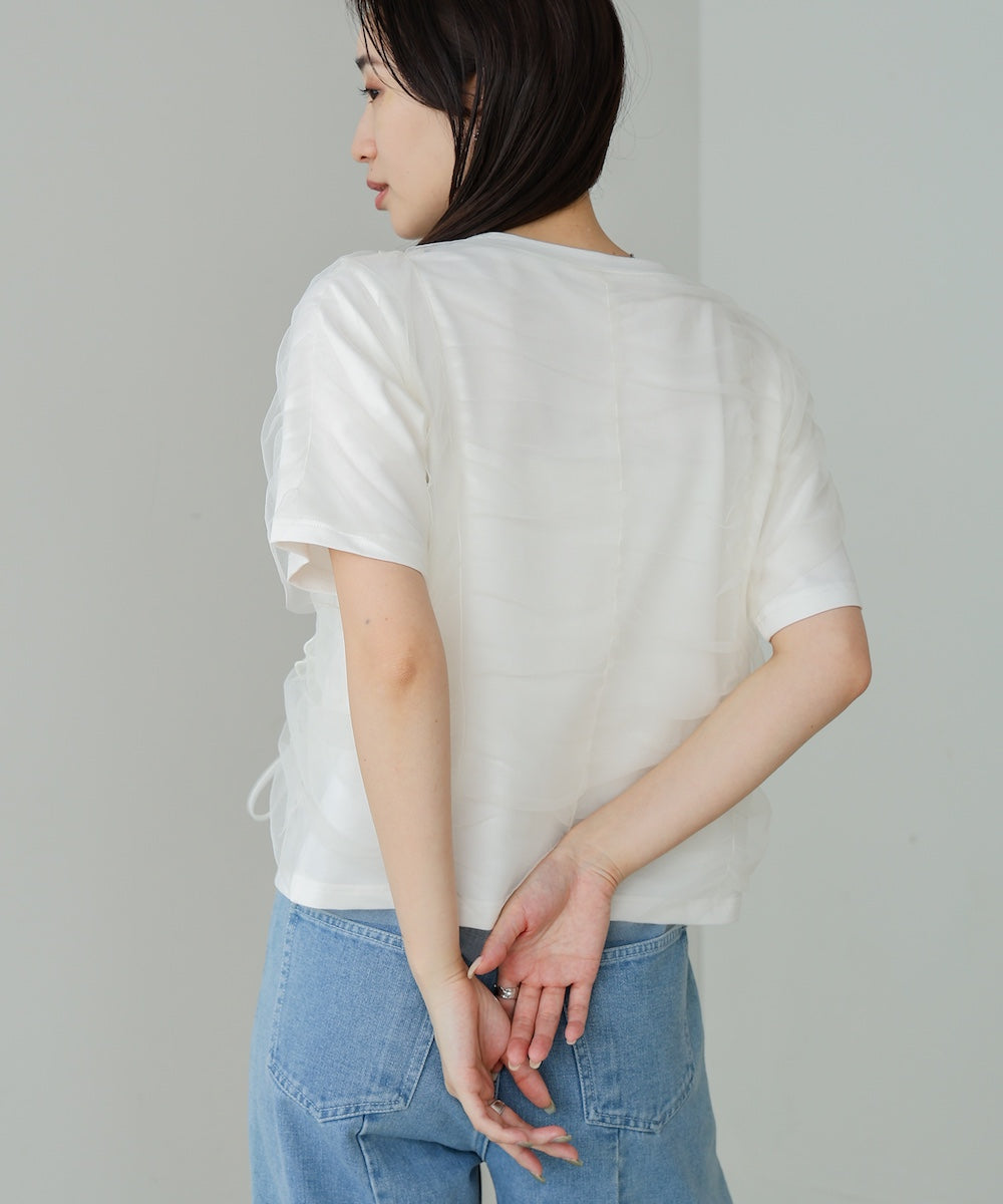 チュールギャザーＴシャツ