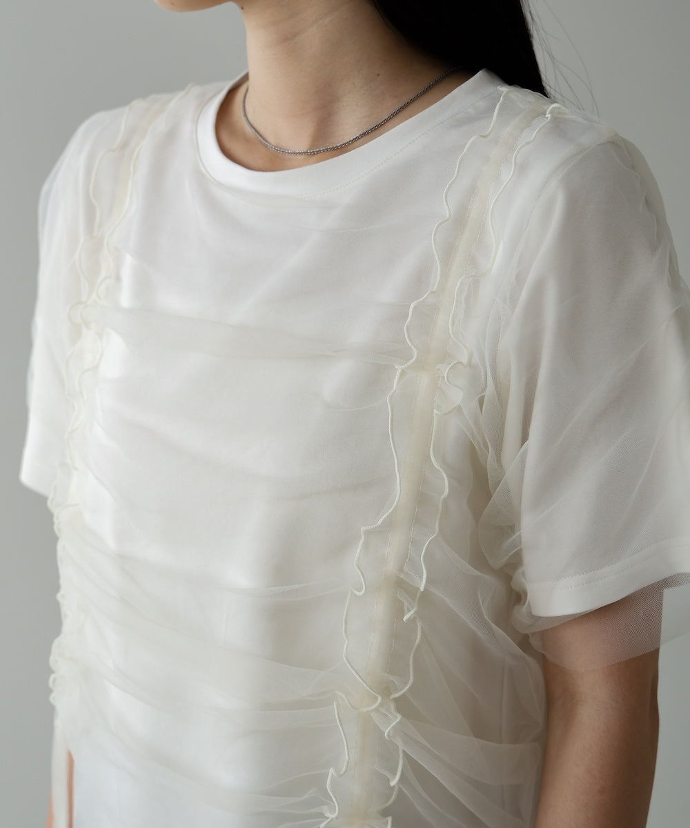 チュールギャザーＴシャツ