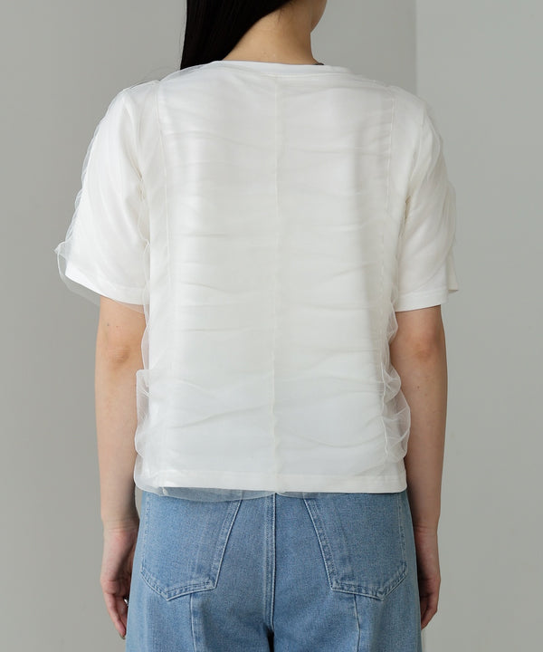 チュールギャザーＴシャツ