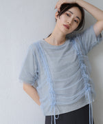 チュールギャザーＴシャツ