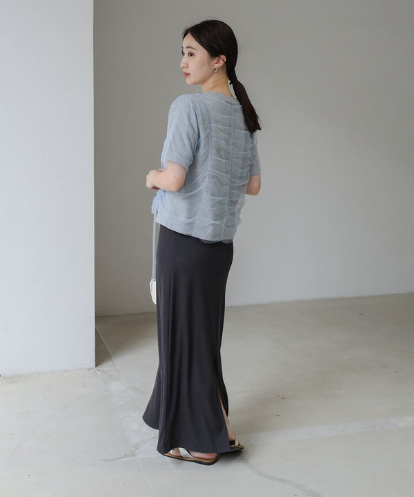 チュールギャザーＴシャツ