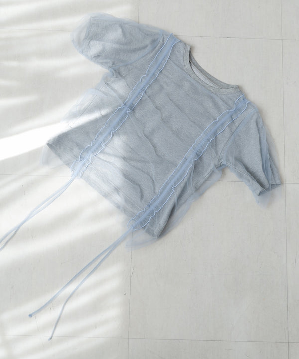 チュールギャザーＴシャツ