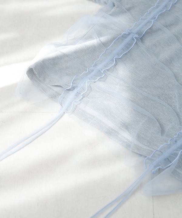 チュールギャザーＴシャツ