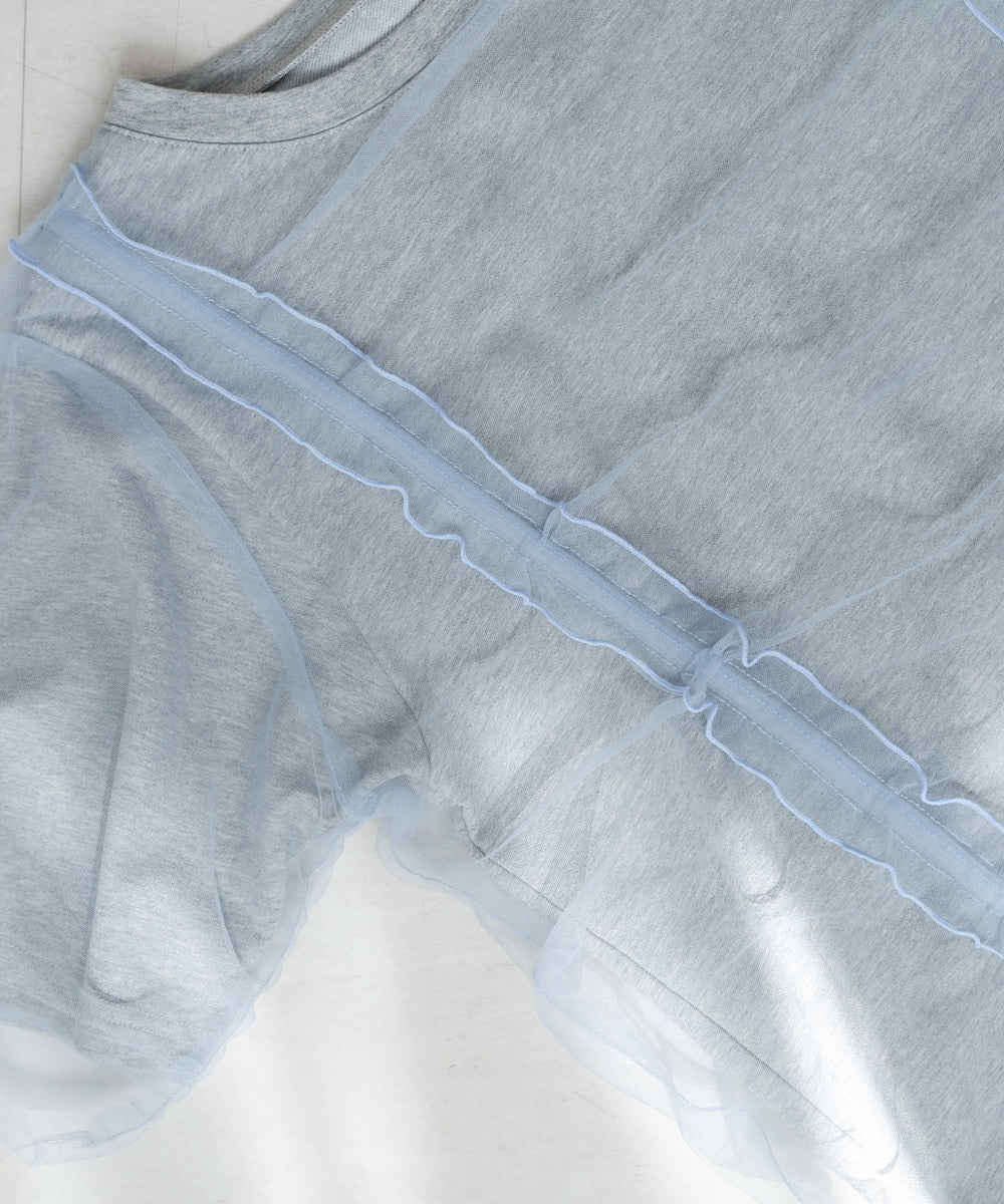 チュールギャザーＴシャツ