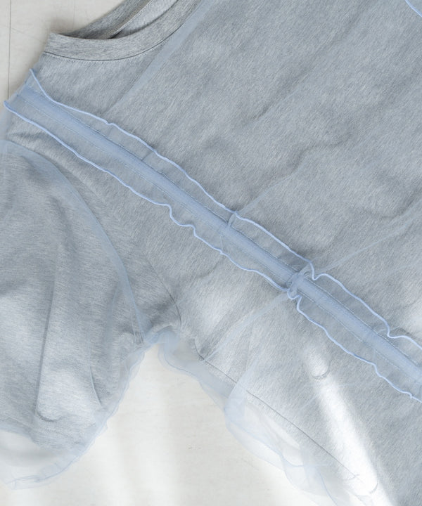 チュールギャザーＴシャツ