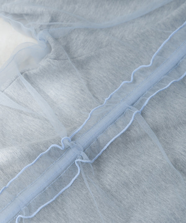 チュールギャザーＴシャツ