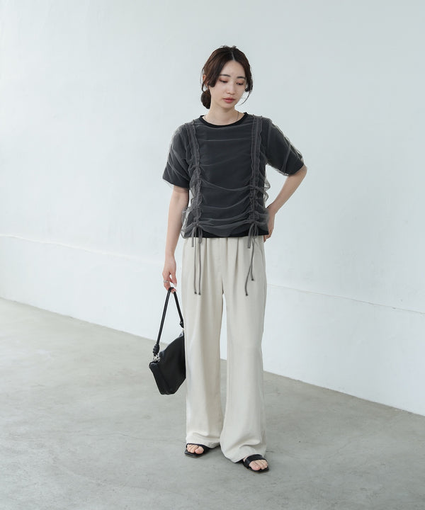 チュールギャザーＴシャツ