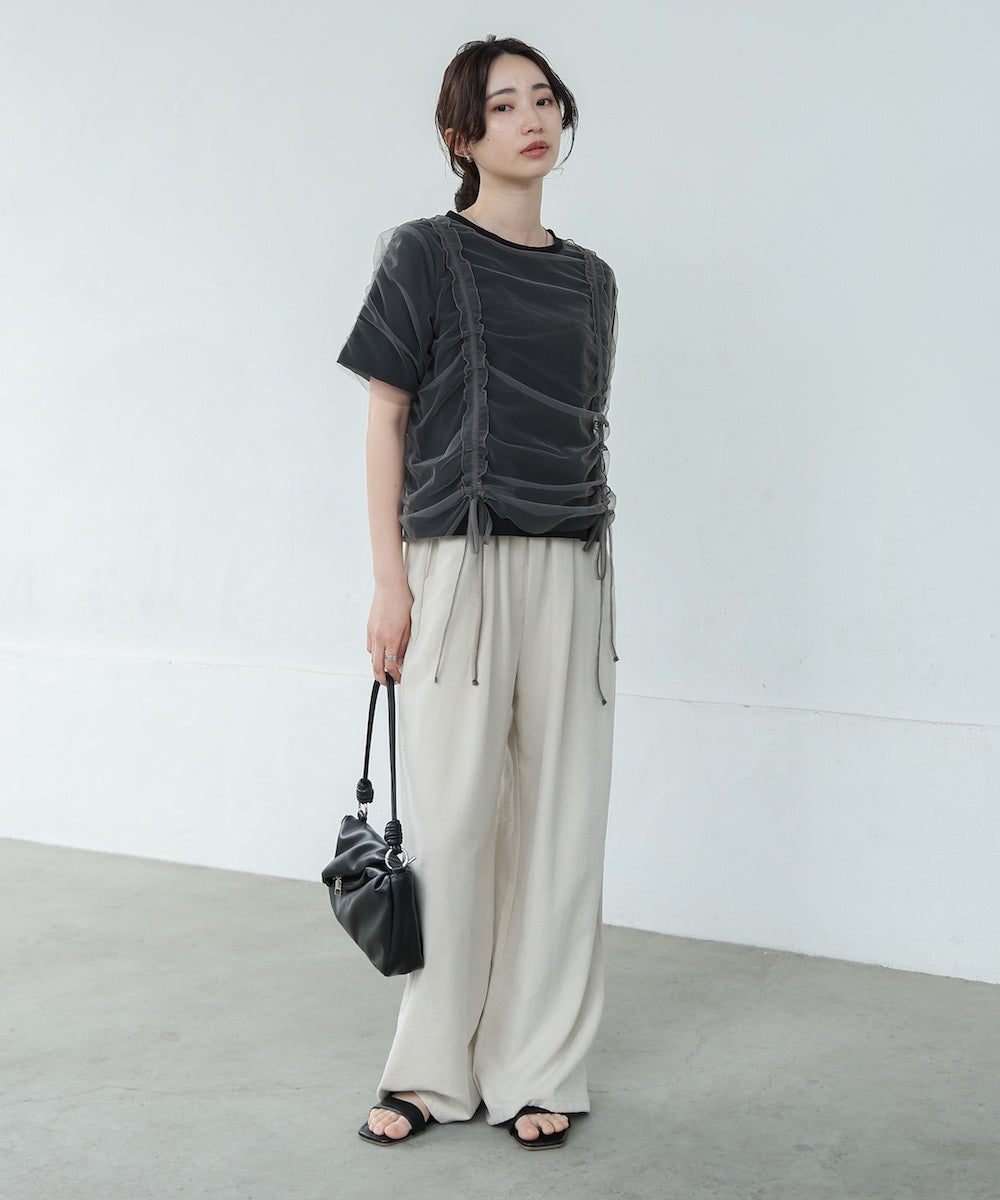 チュールギャザーＴシャツ