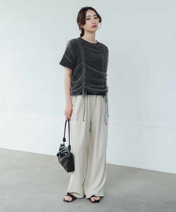 チュールギャザーＴシャツ