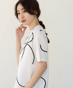 コード刺繍使いＴシャツ