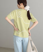 コード刺繍使いＴシャツ