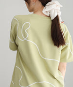 コード刺繍使いＴシャツ