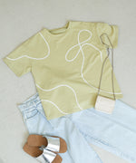 コード刺繍使いＴシャツ