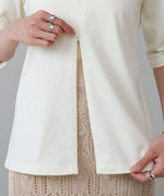 レイヤード風フロントジップトップス