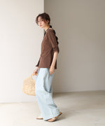 レイヤード風フロントジップトップス