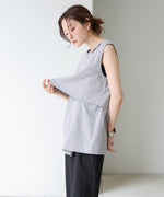 レイヤード風ノースリーブブラウス