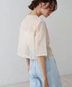 フロントホック刺繍ブラウスジャケット