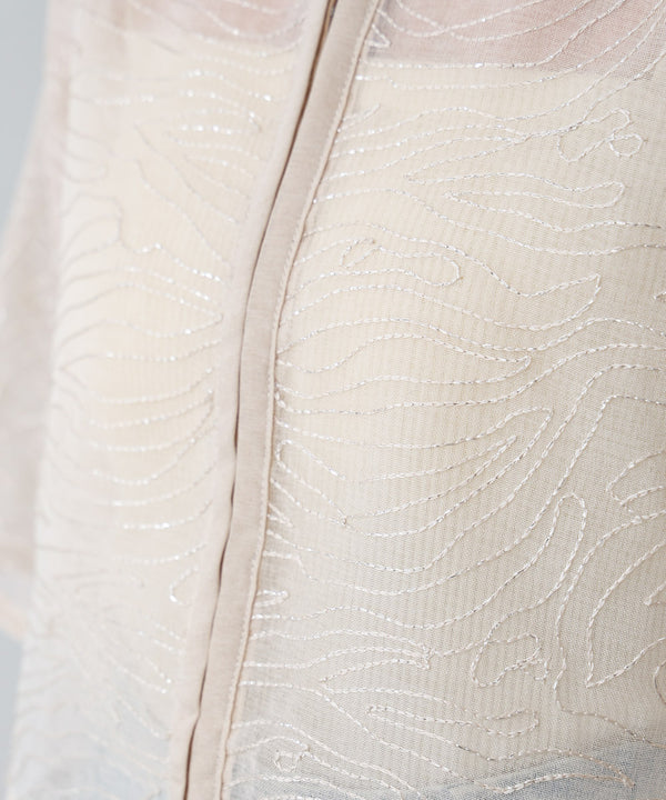 フロントホック刺繍ブラウスジャケット