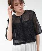 フロントホック刺繍ブラウスジャケット