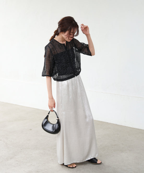 フロントホック刺繍ブラウスジャケット