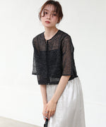 フロントホック刺繍ブラウスジャケット