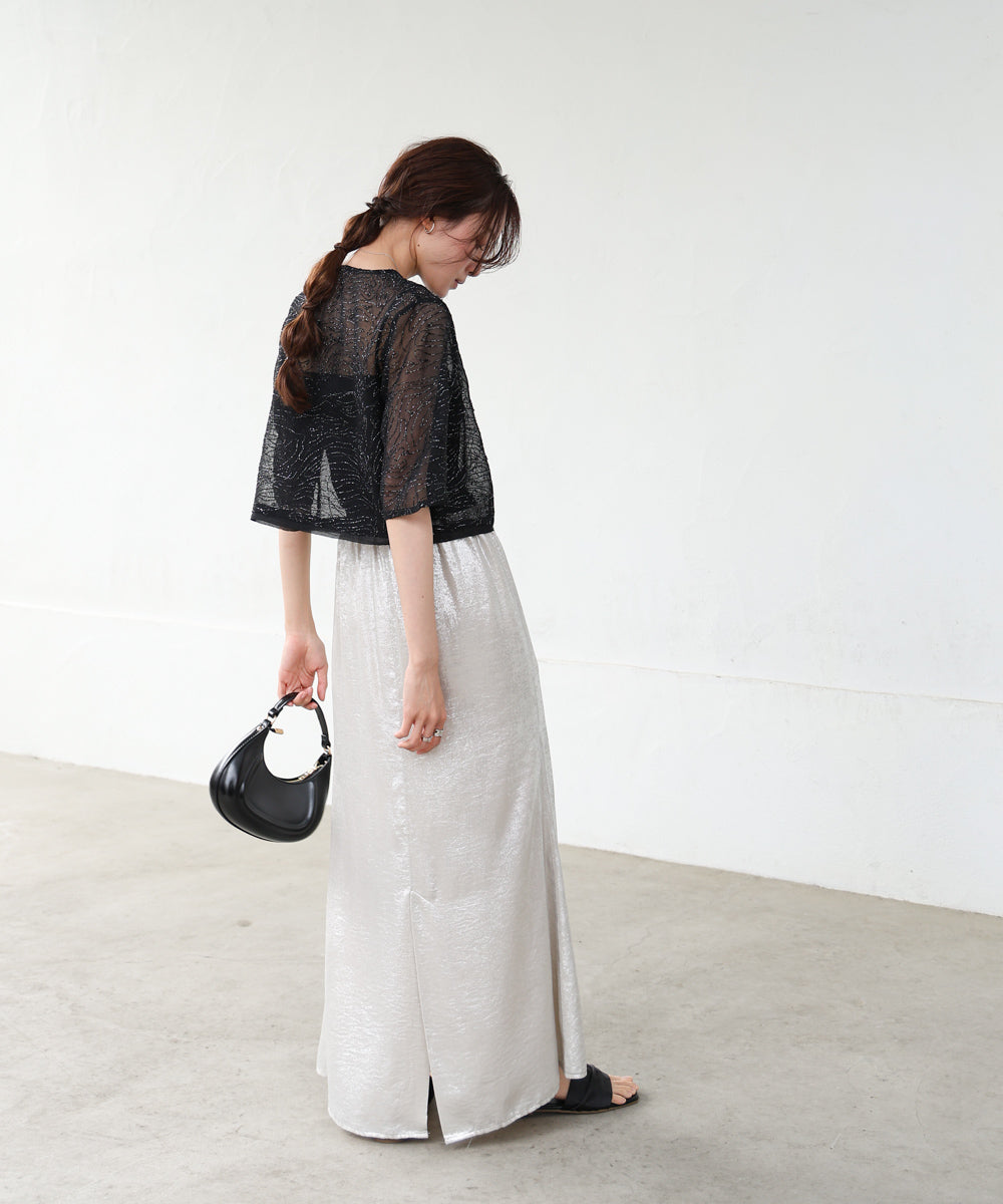 フロントホック刺繍ブラウスジャケット