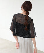 フロントホック刺繍ブラウスジャケット