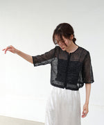 フロントホック刺繍ブラウスジャケット