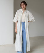 【S・Mサイズ展開】ビスチェ風シャツワンピース