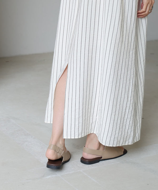 【S・Mサイズ展開】ビスチェ風シャツワンピース