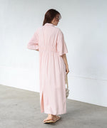 【S・Mサイズ展開】ビスチェ風シャツワンピース