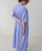 【S・Mサイズ展開】ビスチェ風シャツワンピース