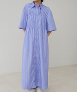 【S・Mサイズ展開】ビスチェ風シャツワンピース