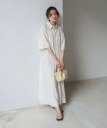 【S・Mサイズ展開】ビスチェ風シャツワンピース