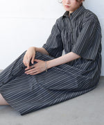 【S・Mサイズ展開】ビスチェ風シャツワンピース