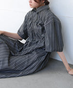 【S・Mサイズ展開】ビスチェ風シャツワンピース