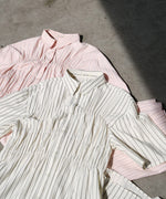 【S・Mサイズ展開】ビスチェ風シャツワンピース