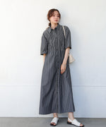 【S・Mサイズ展開】ビスチェ風シャツワンピース