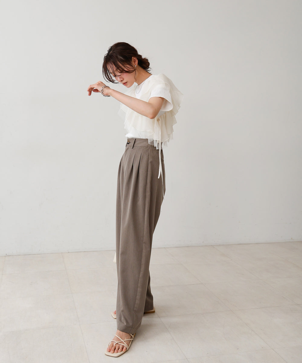 アシメフリルドッキングカットソー