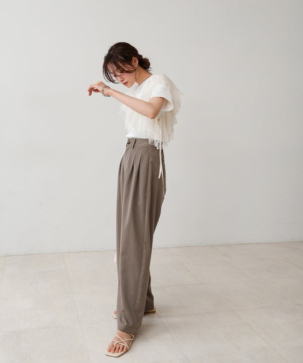 アシメフリルドッキングカットソー