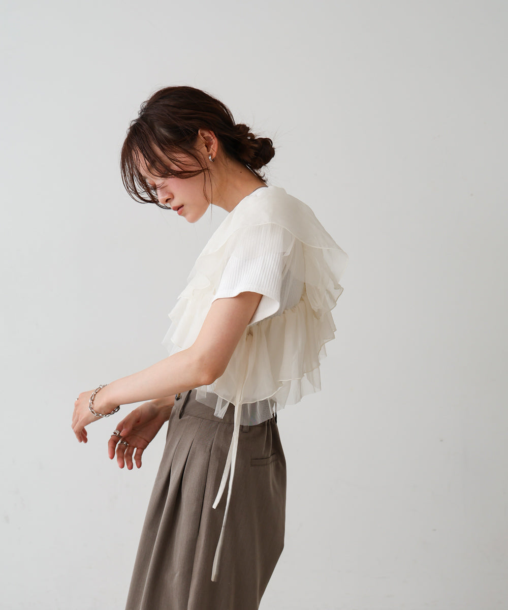 アシメフリルドッキングカットソー