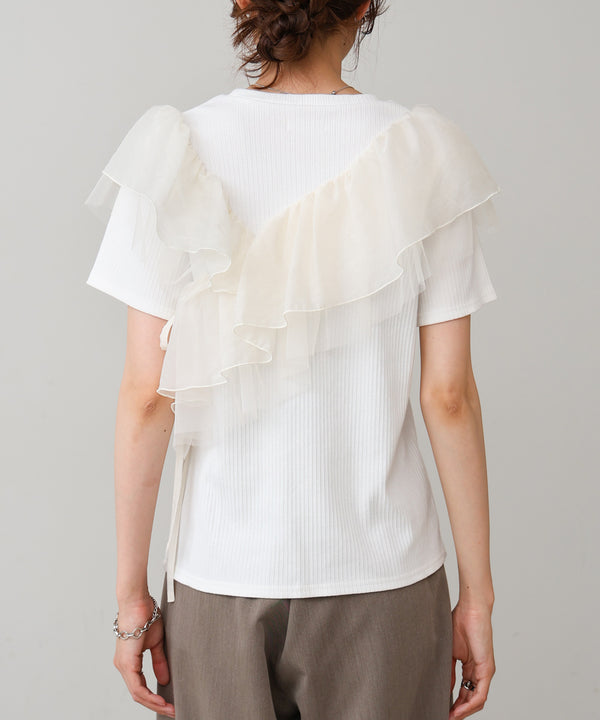 アシメフリルドッキングカットソー