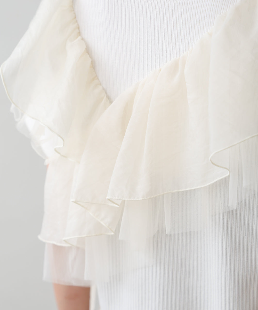 アシメフリルドッキングカットソー